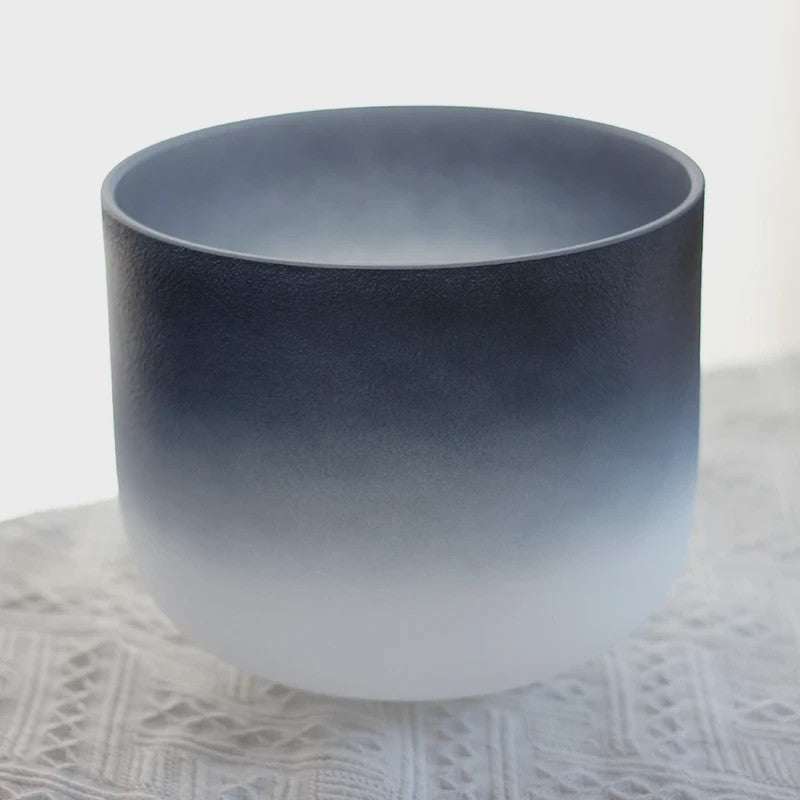 8 inch Kristallen Klankschaal 432Hz - Zwart Gradient - Professioneel Geluid Healing Instrument