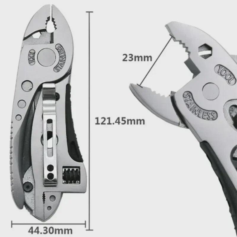 Multitool Zakmes Tang Schroevendraaierset Verstelbare Sleutel - Outdoor & Survival Gereedschap