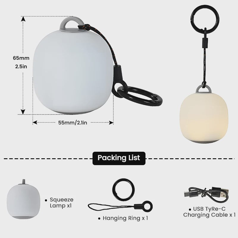 Oplaadbare LED Camping Lantaarn - Sfeervolle, Dimbaar en Lichtgewicht Silicoon Lamp voor Buiten