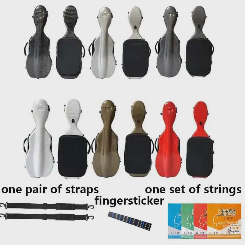 Carbon Fiber Vioolkoffer met Afneembare Tas - Dubbele Draagband & Slot
