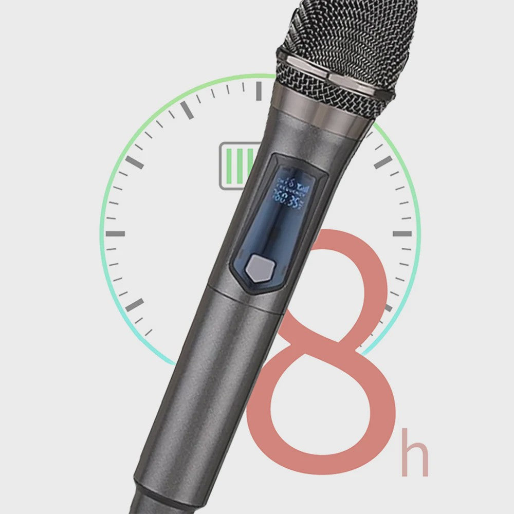Draadloze UHF Microfoon Set - 2 Handheld Microfoons voor Karaoke, Feest, Presentatie & Vergadering