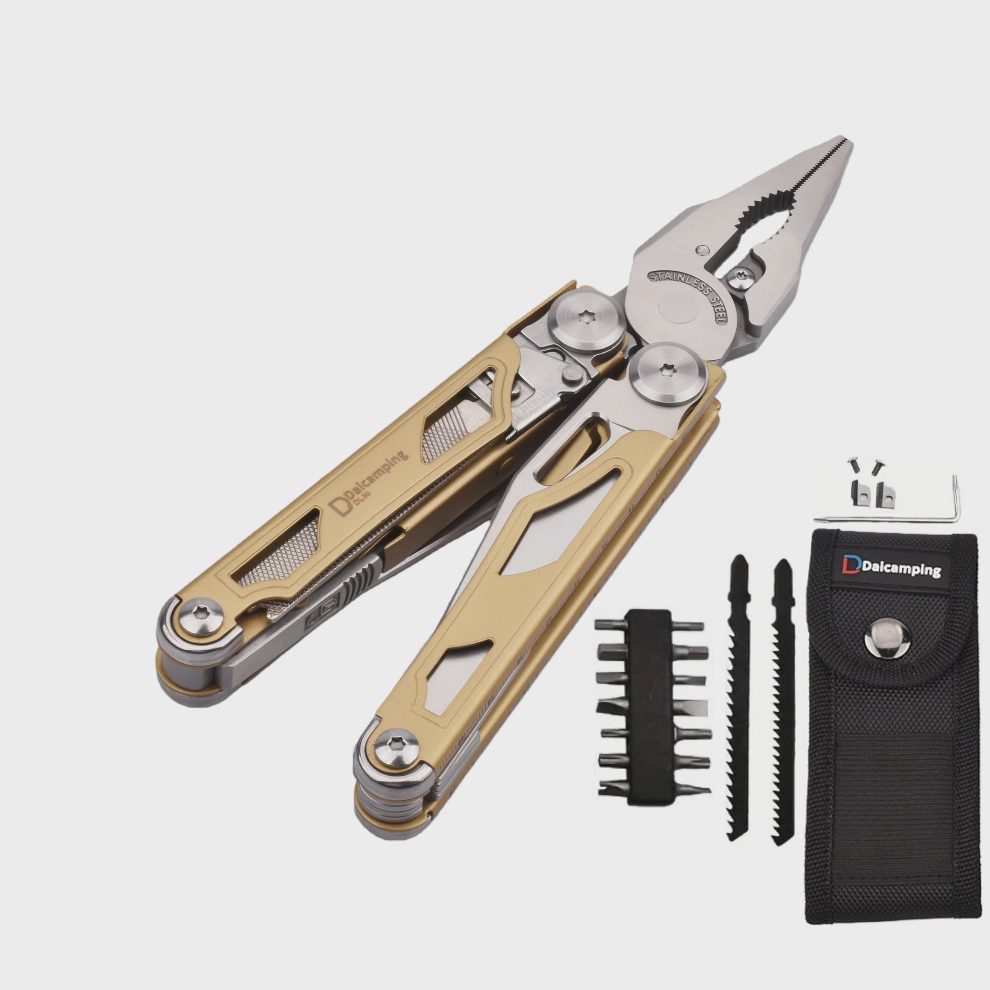 Daicamping DL30 Multifunctioneel Multitool Zakmes met Tang - EDC Handgereedschap