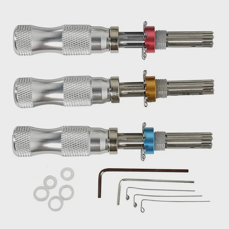 3-delige Tubular Lock Pick Set - Roestvrij Staal - 7-Pin Sloten