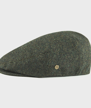 Stijlvolle Heren & Dames Tweed Flat Cap - Ierse Pet in Visgraatpatroon