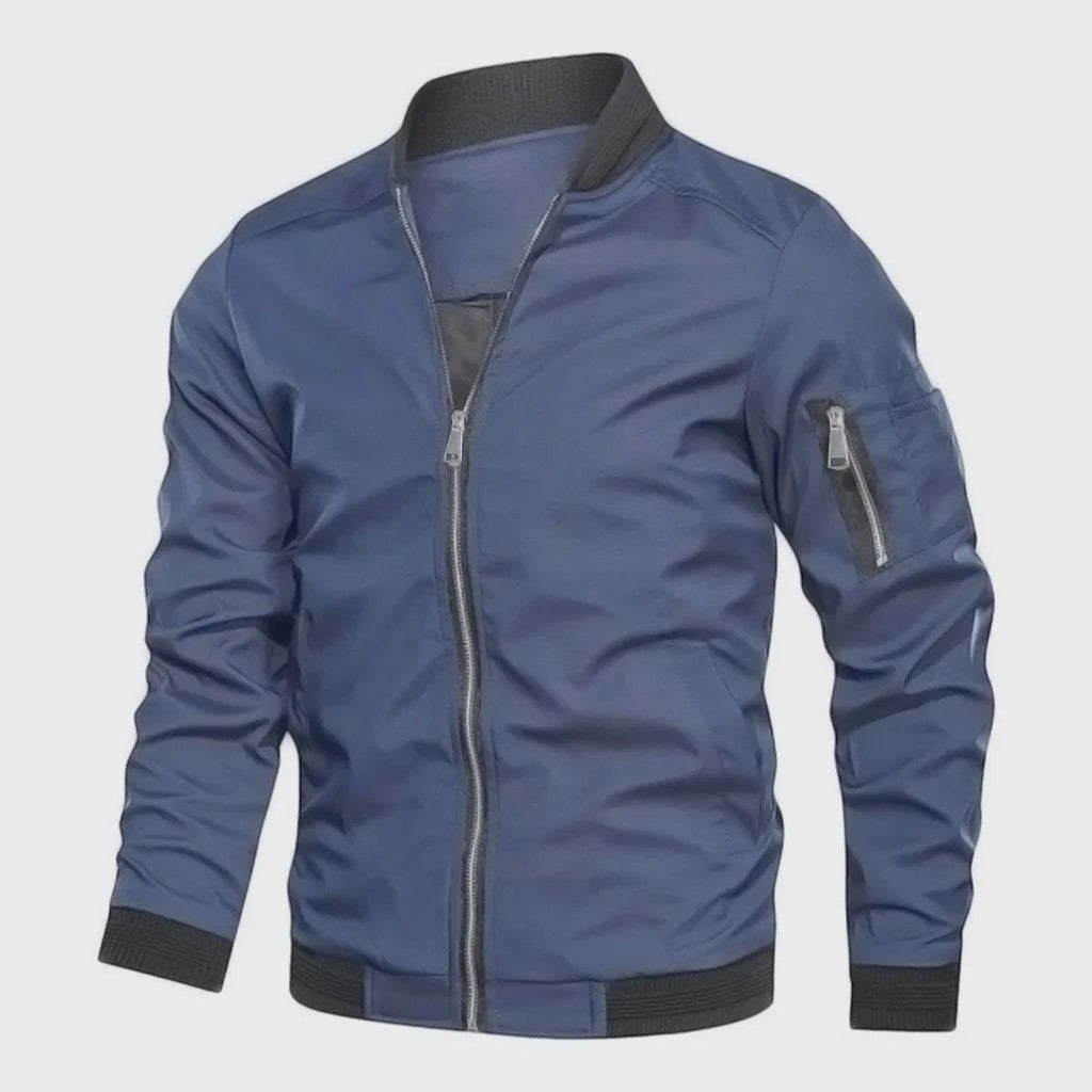 Herfst Winter Heren Bomberjack - Basic Stijl Effen Kleur Jas