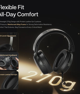 ATK N9 Pro/Ultra Gaming Headset: Draadloze E-sports Koptelefoon met Microfoon, Lage Latentie & Noise Reduction
