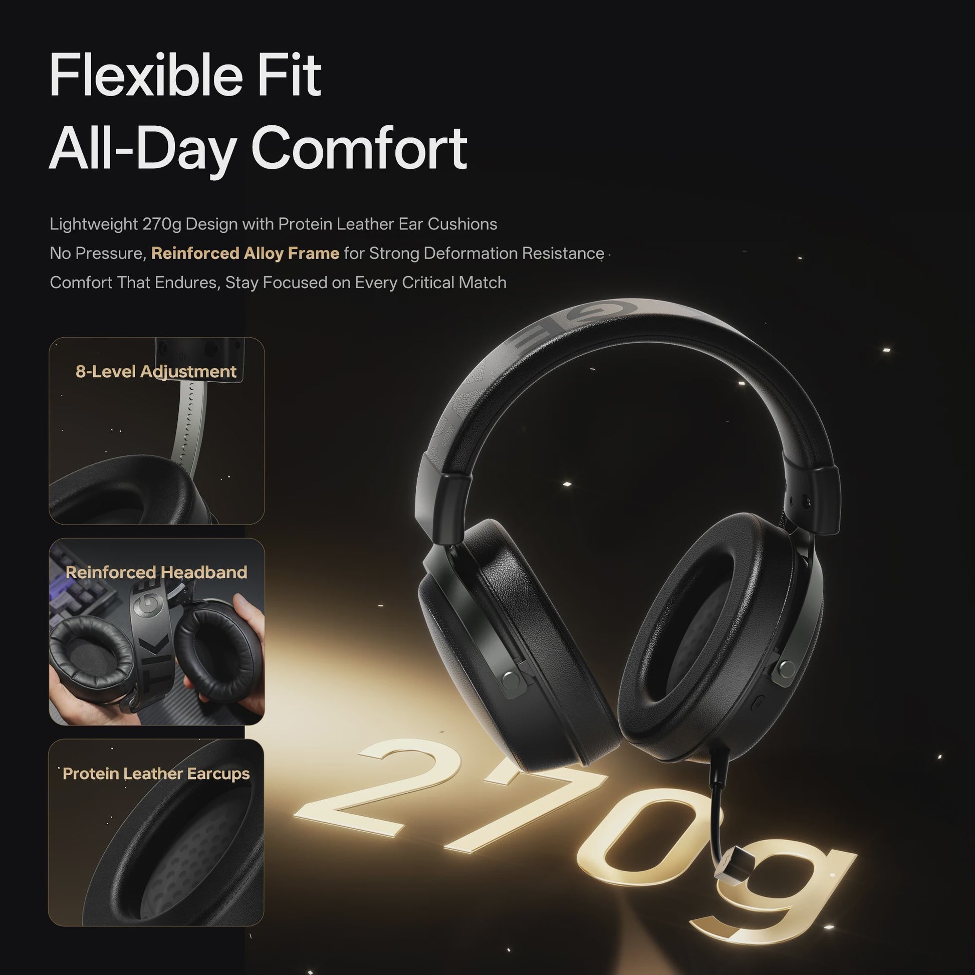 ATK N9 Pro/Ultra Gaming Headset: Draadloze E-sports Koptelefoon met Microfoon, Lage Latentie & Noise Reduction