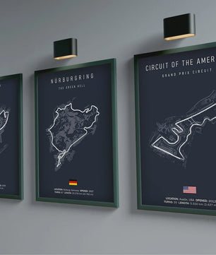 F1 Circuit Poster: Monaco Imola Track Art - Stijlvolle Motorsport Wall Art