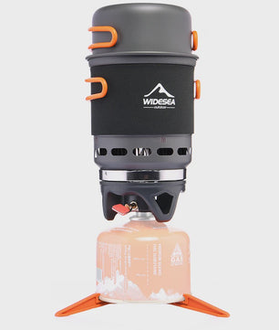 Widesea Complete Kampeer Kookset met Gasbrander en Warmtewisselaar - 1.5L