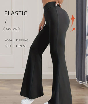 Dames Flare Broek Hoge Taille Zwart - Stijlvol & Comfortabel