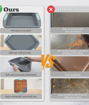 9-delige Siliconen Bakvorm Set - Non-stick & Hittebestendig - Diverse Vormen