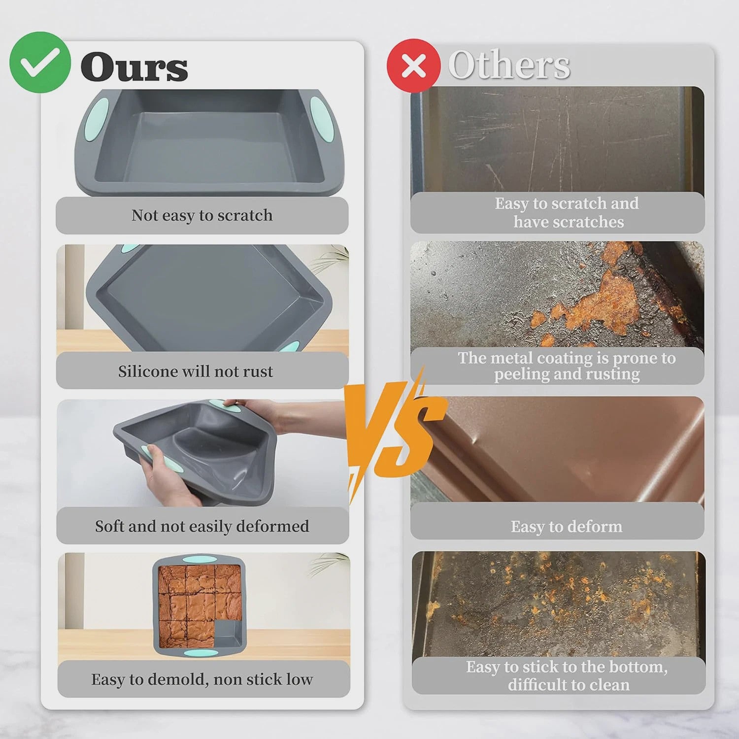 9-delige Siliconen Bakvorm Set - Non-stick & Hittebestendig - Diverse Vormen