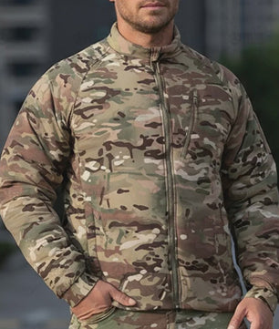 Heren Herfst Winter Gevoerde Jas - Tactisch Camouflage Outdoor Winddicht Thermisch