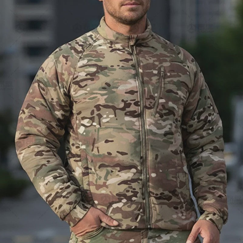 Heren Herfst Winter Gevoerde Jas - Tactisch Camouflage Outdoor Winddicht Thermisch