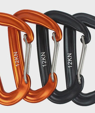 12KN D-vorm Karabijnhaak - Kleine Klimhaak voor Outdoor, Camping & Outdoor Avonturen