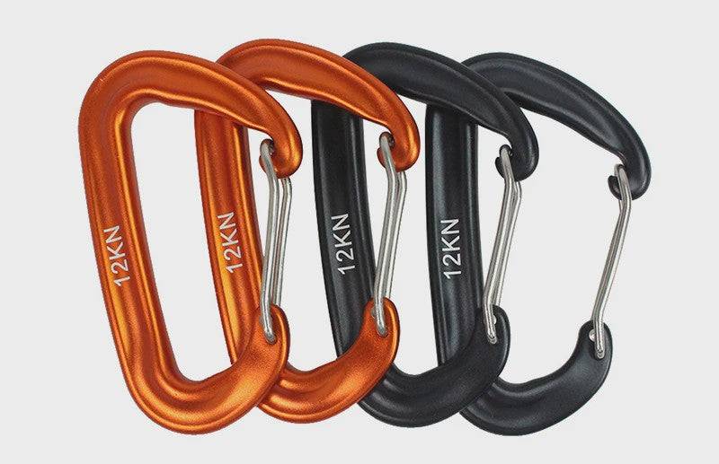 12KN D-vorm Karabijnhaak - Kleine Klimhaak voor Outdoor, Camping & Outdoor Avonturen