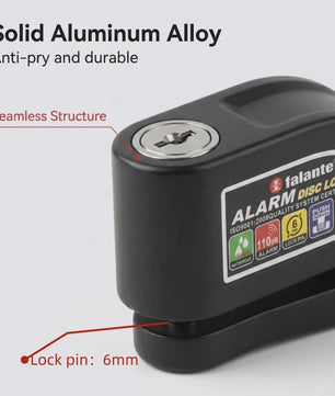 Motor & Fiets Alarm Schijfrem Slot - Aluminiumlegering met 110dB Alarm & Waterdicht