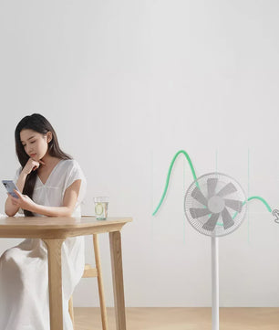 MIJIA Slimme DC Vloerstaande Ventilator 1X - 7 Bladen, 140° Luchtstroom, Stil (25.6dB), Slim Bedienbaar