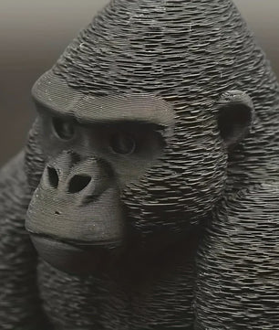 Realistisch Gorilla Beeldje - 3D Geprint Gorilla Ornament voor Bureau & Kantoor