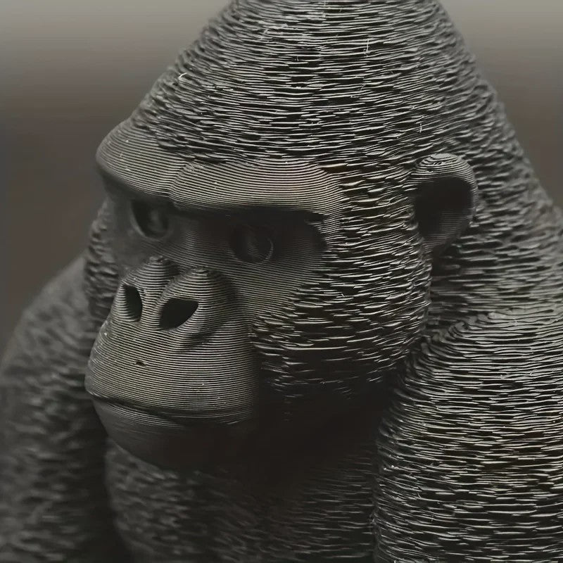 Realistisch Gorilla Beeldje - 3D Geprint Gorilla Ornament voor Bureau & Kantoor