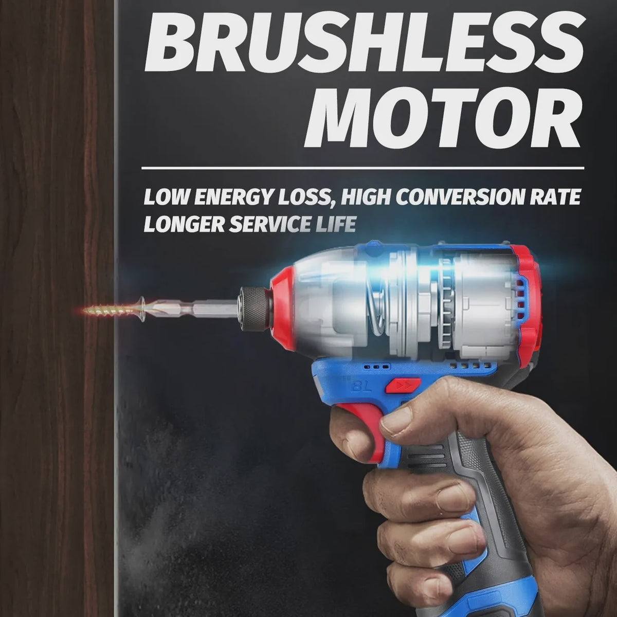 LYUWO Accuschroefmachine 16V Brushless - Krachtige 160Nm Impact Schroefmachine