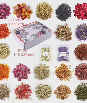Gedroogde Bloemen & Kruiden Pakket - 40 Stuks - Knutsel & Decoratie Set