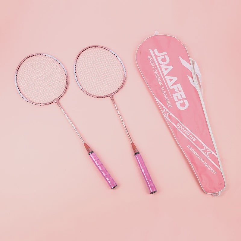 Badminton Racket Set: 2 Ultra-Lichte Rackets, Tas & 3 Shuttles - Ideaal voor Training & Plezier