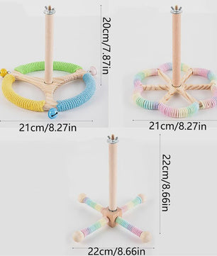 Vogel Speeltuin Molen met Houten Zitstok, Touw & Belletjes - Interactief & Knaagbestendig