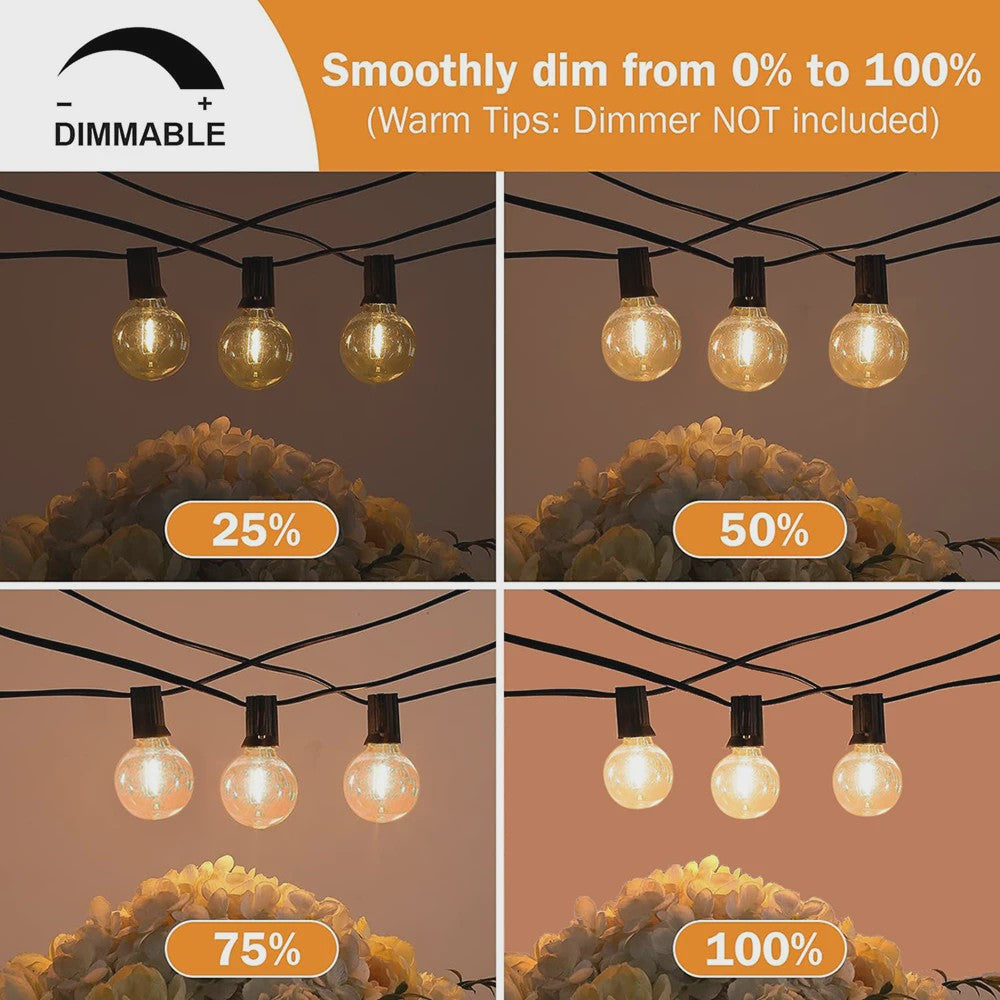 Waterdichte LED Tuinslinger Verlichting G40 - 9M tot 17M - Sfeervolle Buitenverlichting