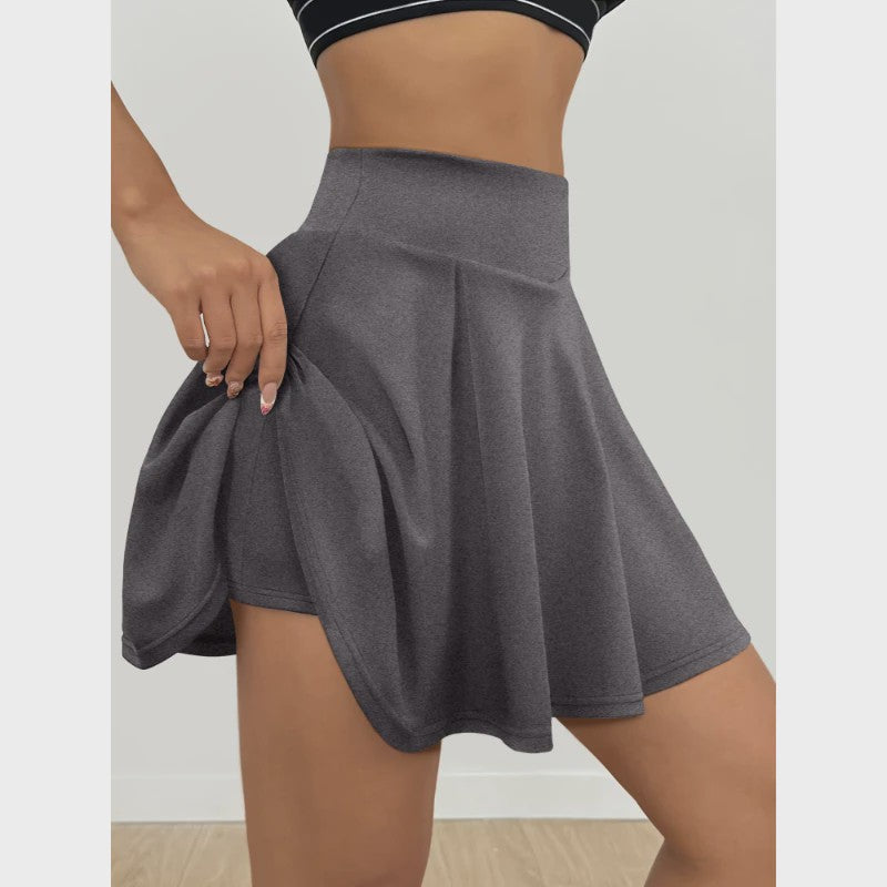Comfortabele Geplooide Rok met Ingebouwde Broek - Casual & Stijlvol