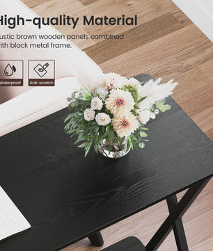 Smalle Console Tafel met Plank en Metaal Frame - Hal, Entree, Achterbank Meubel