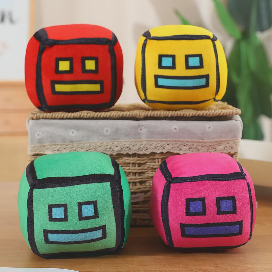 Geometry Dash Pluche Speelgoed - 12cm Zachte Knuffel Pop voor Kinderen & Fans