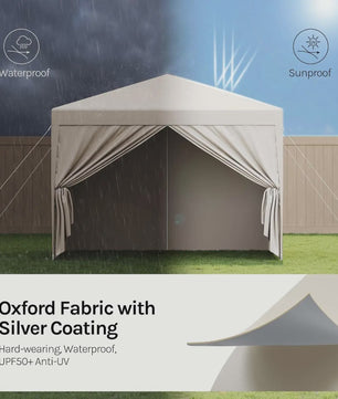 WOLTU 3x3m Partytent - Waterdichte Tuin- en Camping Paviljoen met UV-bescherming en Draagtas