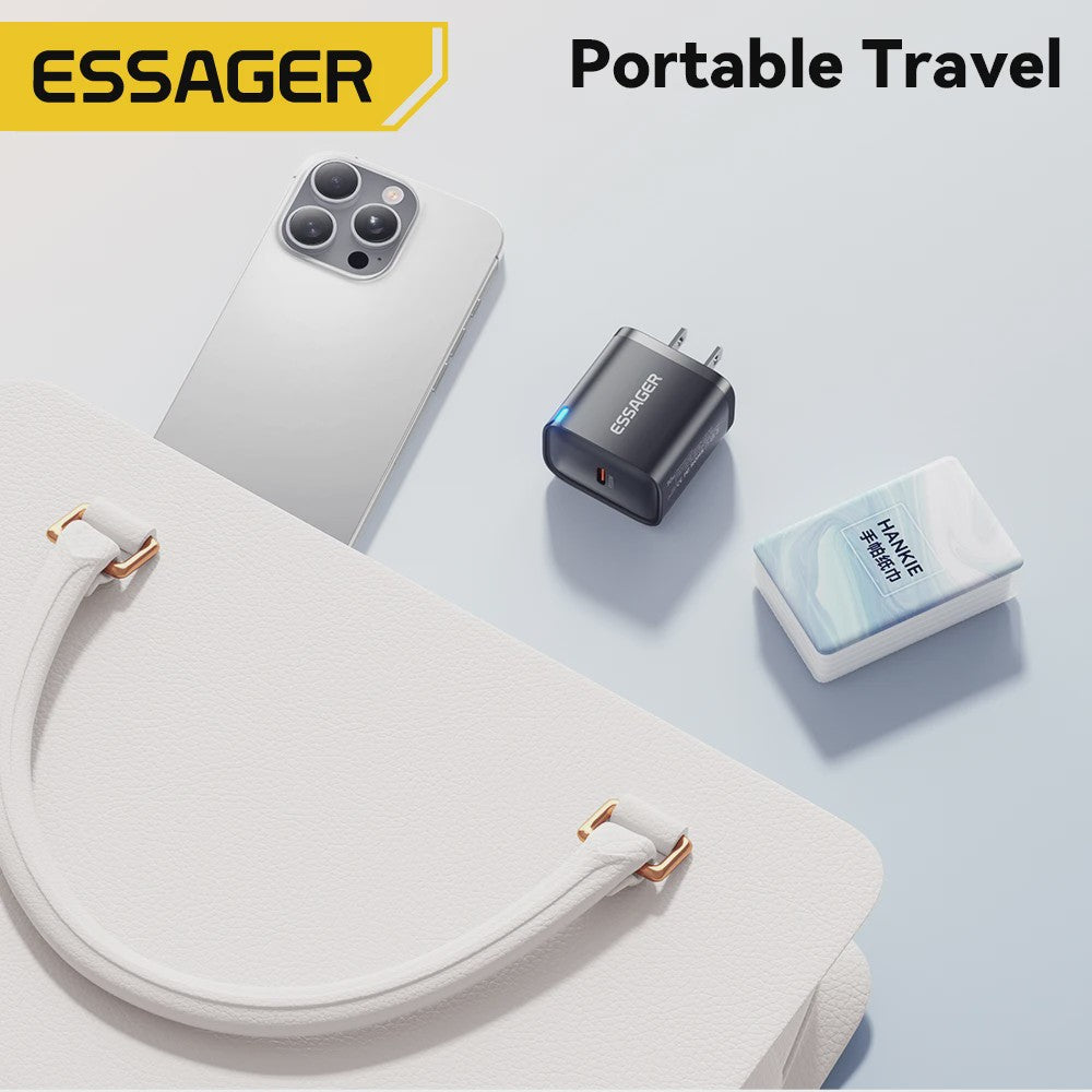Essager Mini 30W Snellader Type C PD QC3.0 voor iPhone, Samsung, iPad