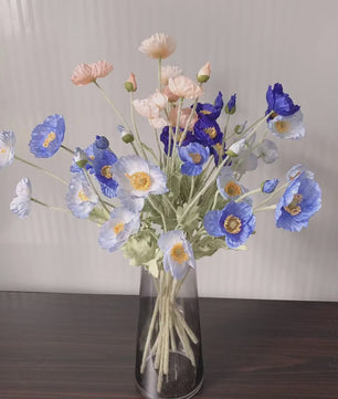 Zijden Papavers Kunstbloemen - Lange Stelen voor Decoratie