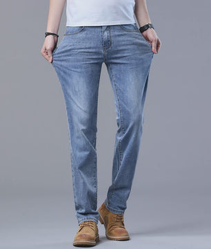 Lichtblauwe Slim Fit Jeans Heren - Stijlvolle Casual Stretch Denim