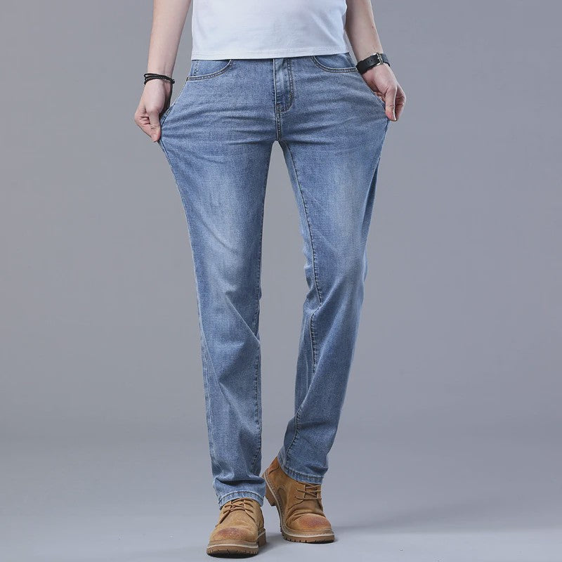 Lichtblauwe Slim Fit Jeans Heren - Stijlvolle Casual Stretch Denim