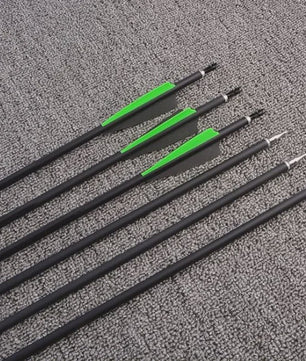 Set Carbon Pijlen SP500 - 6/12 Stuks - Verwisselbare Punts - Compound & Recurve Boog Schieten