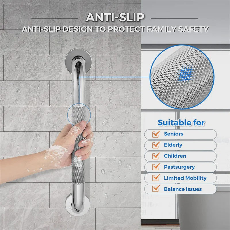 RVS Badkamer Handgreep & Douchesteun - Anti-slip Veiligheidshandgreep & Handdoekrek
