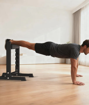 Heavy Duty Bulgarian Split Squat Stand - 350 LBS Capaciteit, 6-Niveau Hoogteverstelling voor Krachttraining Thuis