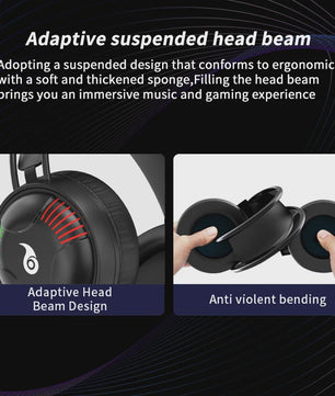 LDON L523 Professionele Bedrade Gaming Headset met Microfoon en LED Verlichting
