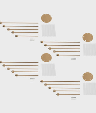 Set van 4 Goudkleurige Vloerkandelaren met 5 Armen - 80 cm Hoog - Luxe Decoratie voor Bruiloft & Feest