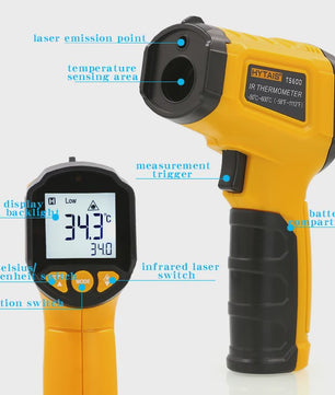 HYTAIS TS380/TS600 Infrarood Thermometer - Contactloze Temperatuurmeter
