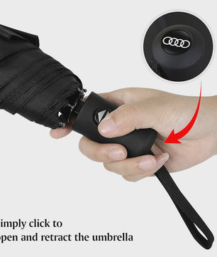Automatische Vouwparaplu met UV-bescherming en Luxe Audi Logo