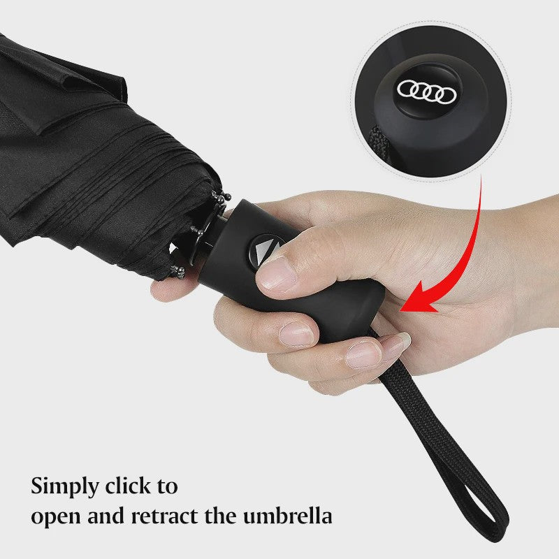 Automatische Vouwparaplu met UV-bescherming en Luxe Audi Logo
