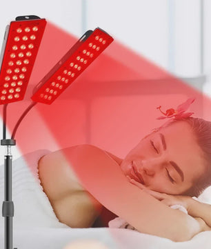 Dubbele LED Roodlichttherapie Lamp met Infrarood voor Pijnverlichting & Huidverzorging
