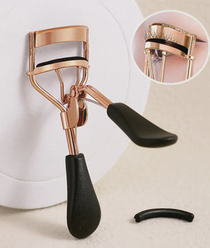 Professionele Wimperkruller RVS met 15 Siliconen Pads - Draagbaar & Ideaal voor Wimper Extensions