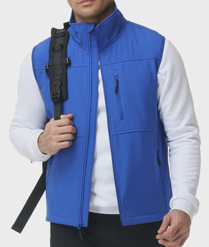 Heren Winddicht Softshell Vest - Comfortabele Mouwloze Sportjas voor Outdoor & Fietsen