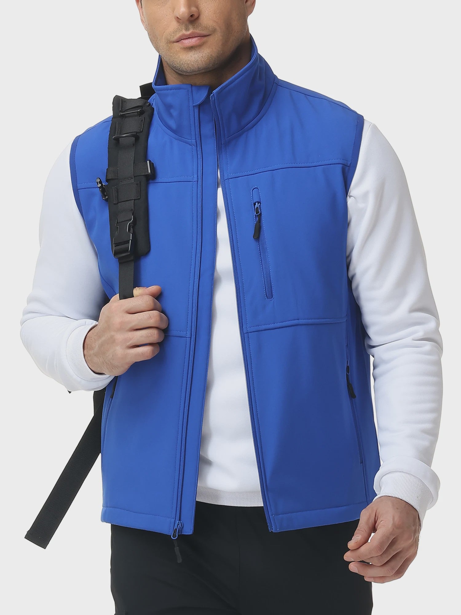 Heren Winddicht Softshell Vest - Comfortabele Mouwloze Sportjas voor Outdoor & Fietsen