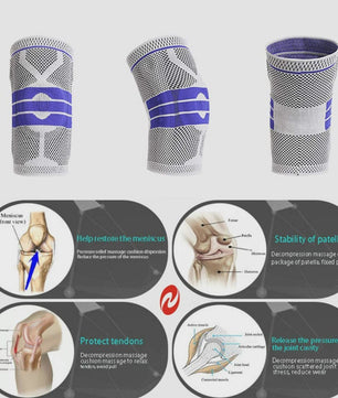 Comfortabele Kniebeschermers met Siliconen Pad & Stabiliserende Steunen - Ideaal voor Sport & Fitness